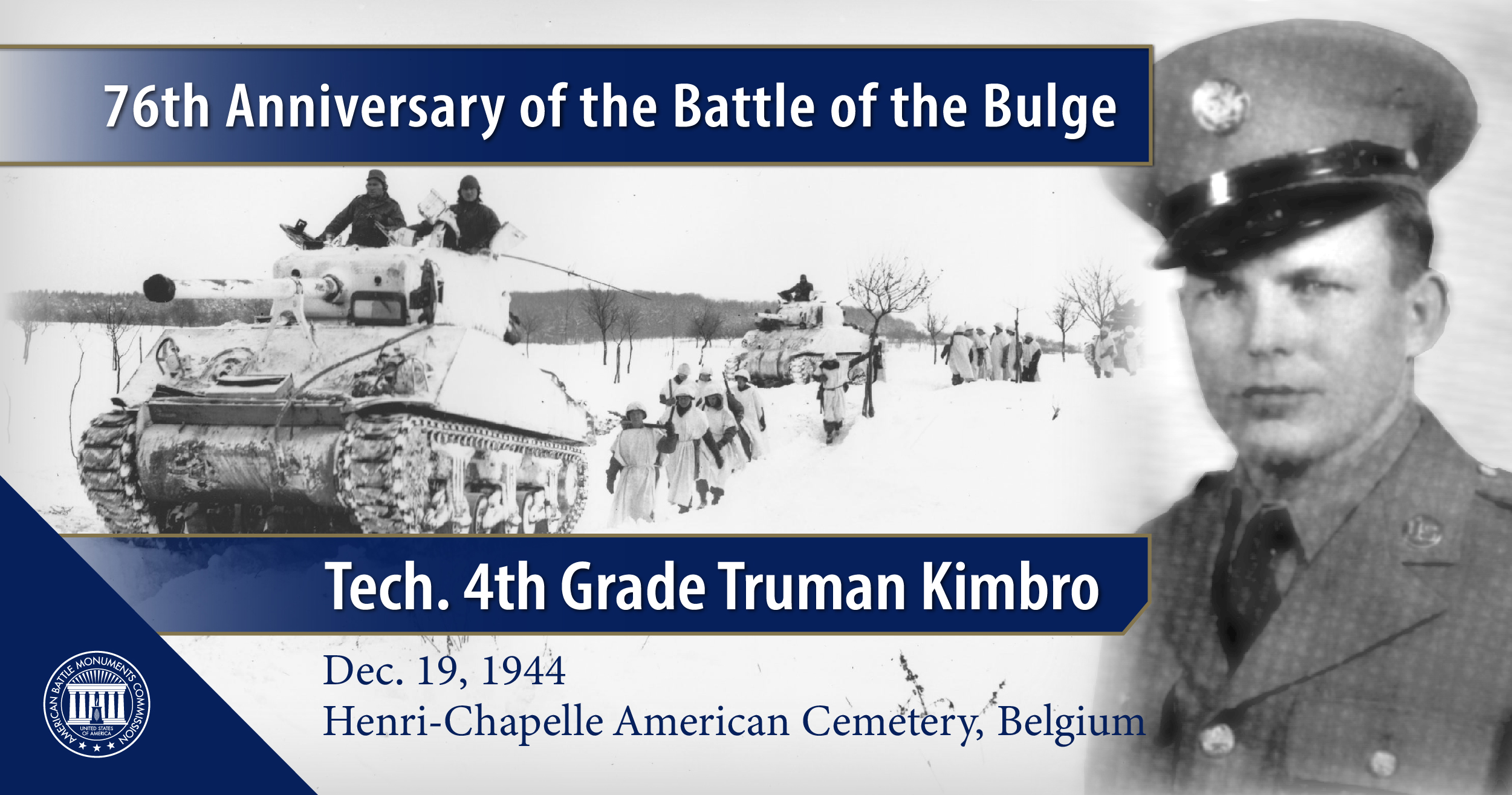 ABMC remembers Technician 4th Kimbro, buried at Henri-Chapelle American Cemetery
