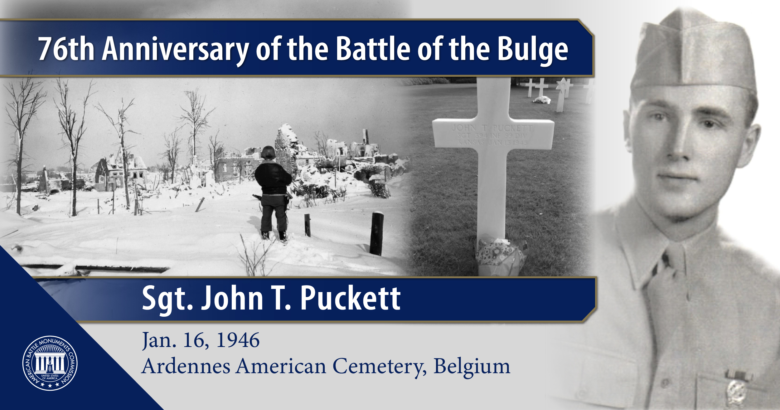 Sgt. John T. Puckett, buried in Ardennes American Cemetery