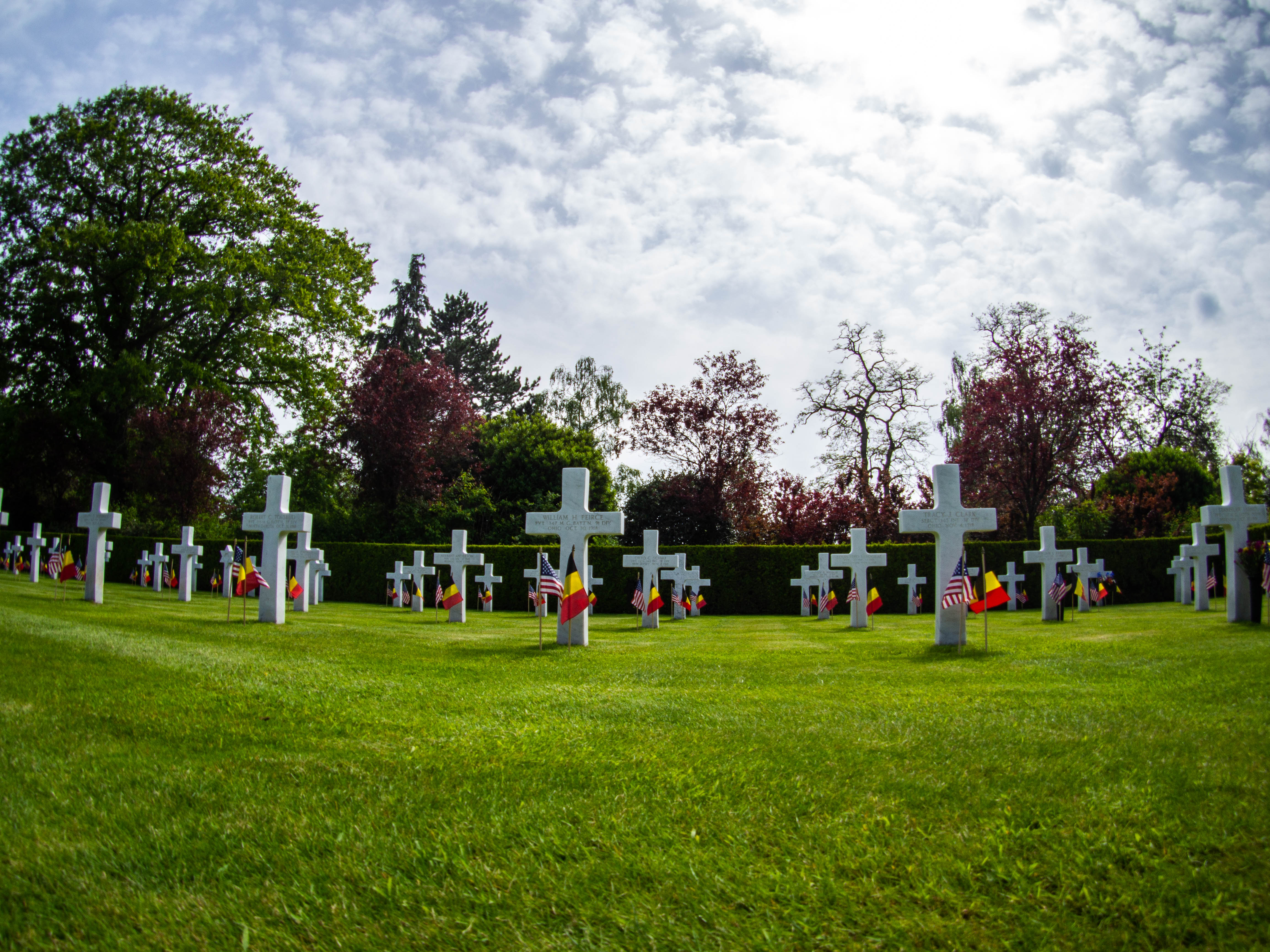 Memorial Day 2021 at Flanders Field American Cemetery (flags in)