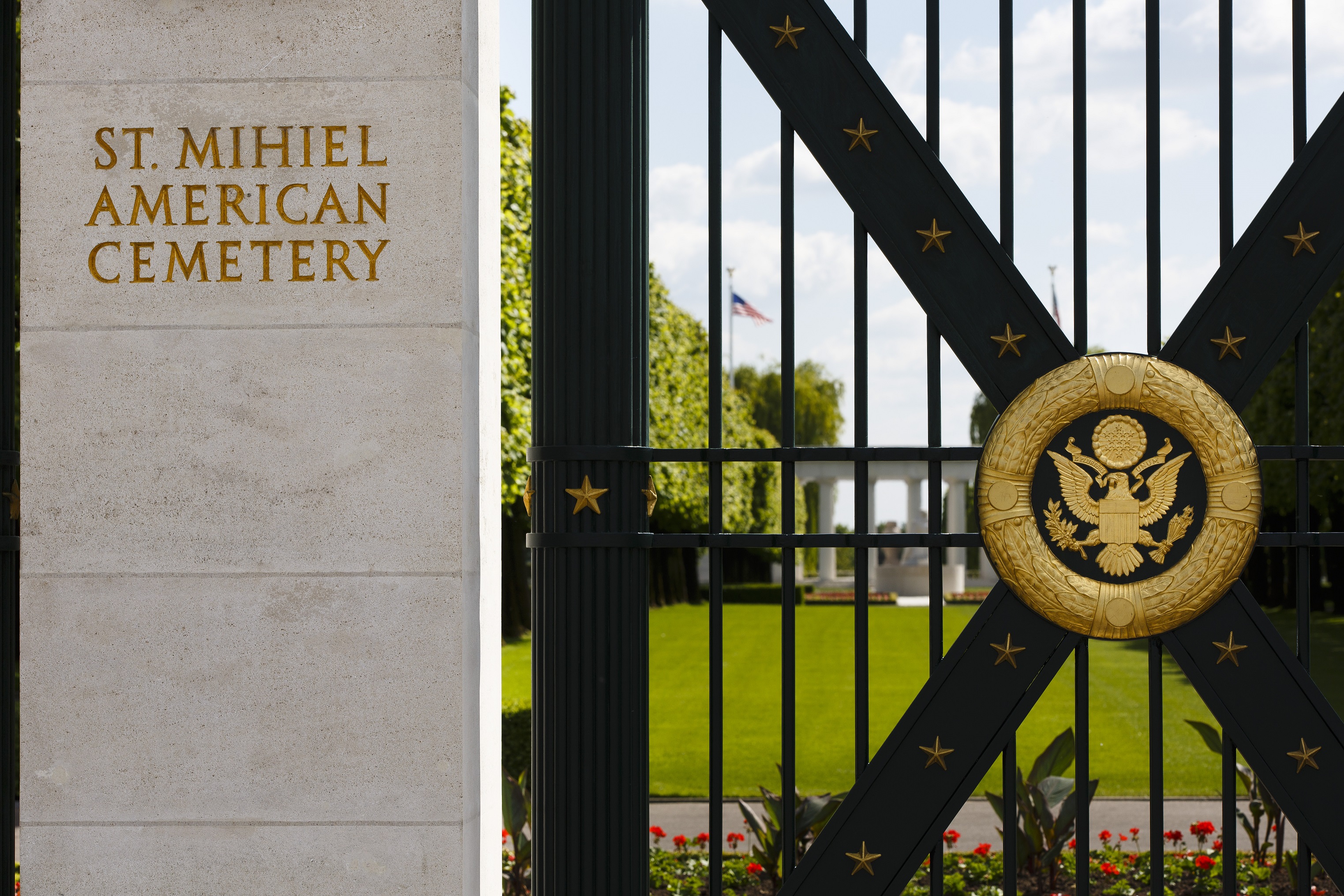 Entrance gate at St. Mihiel American Cemetery