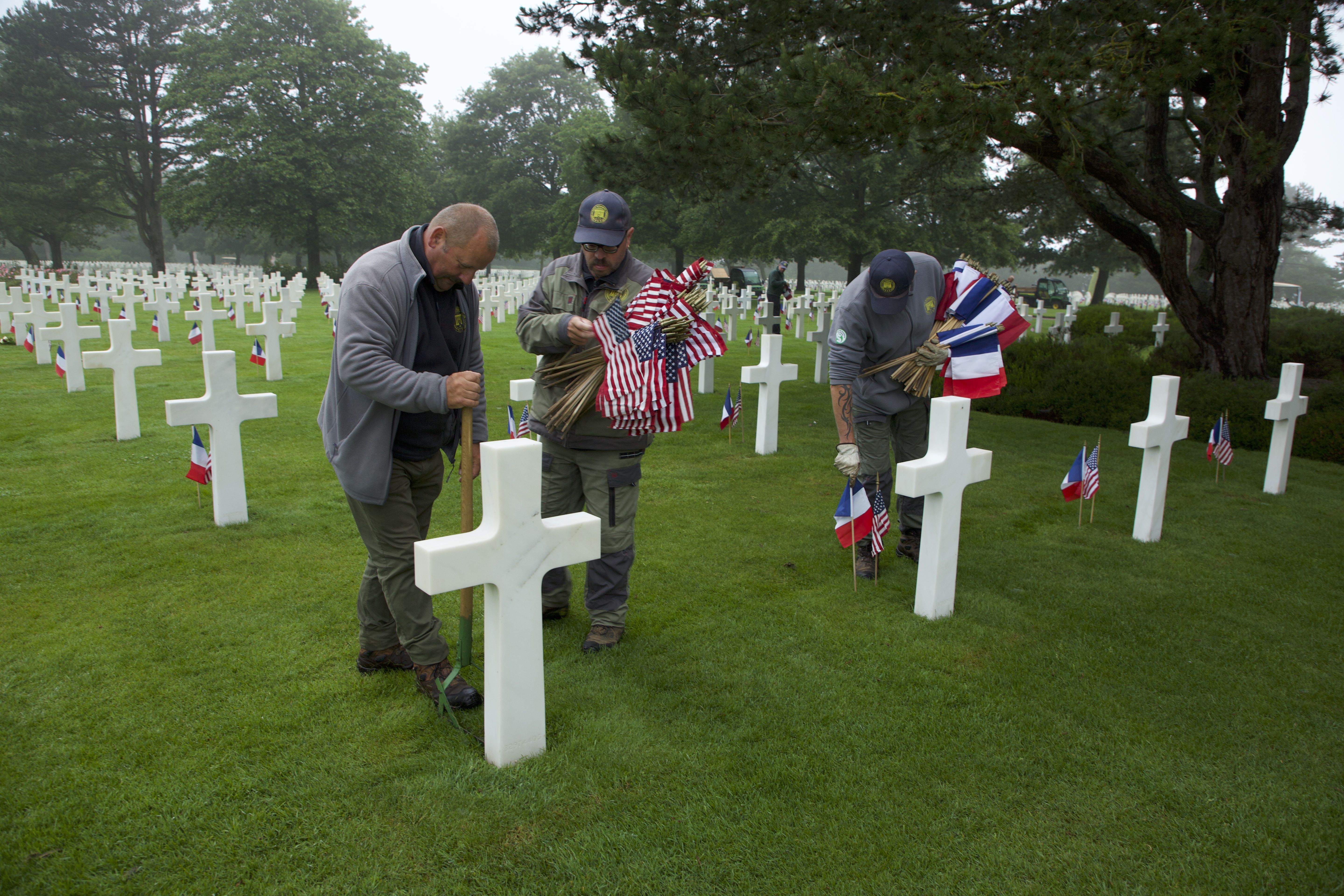 ABMC staff at the Normandy American Cemetery prepare for the 78th D-Day anniversary.
