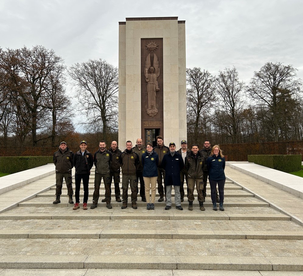 The team at Luxembourg American Cemetery. Credits: American Battle Monuments Commission.  