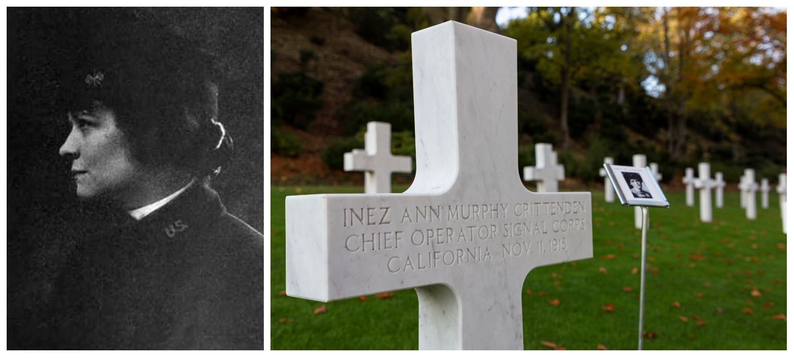 Inez Ann Murphy Crittenden's headstone at Suresnes American Cemetery