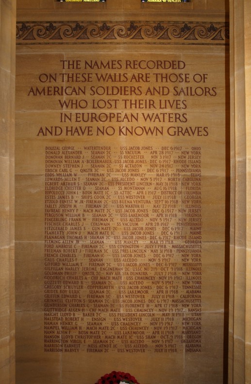 Picture of the wall of the missing at Brookwood American Cemetery. Credits: American Battle Monuments Commission/ Robert Uth.