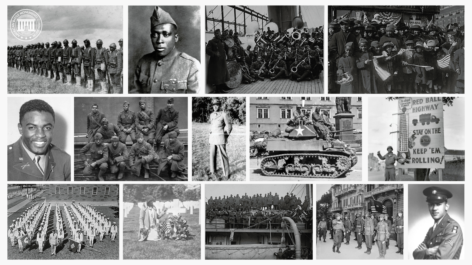 African-American and white soldiers during World War II