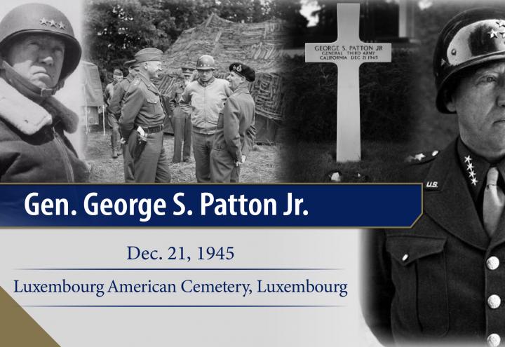 Gen. George S. Patton Jr., buried in Luxembourg American Cemetery