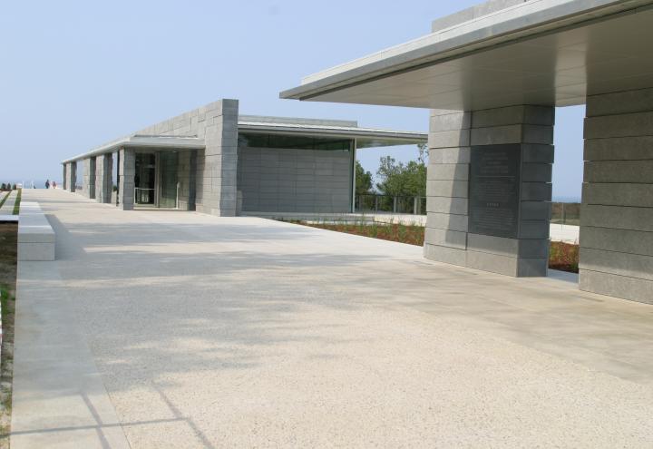 The exterior of the Normandy Visitor Center.