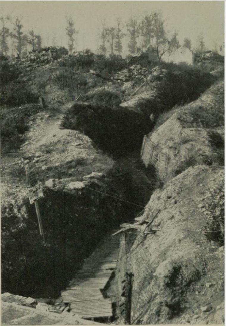 Historic image showing trench.
