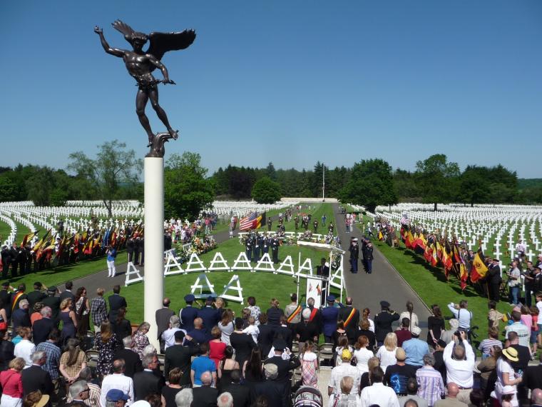 Attendees at the 2012 Memorial Day ceremony at Henri-Chapelle American Cemetery.
