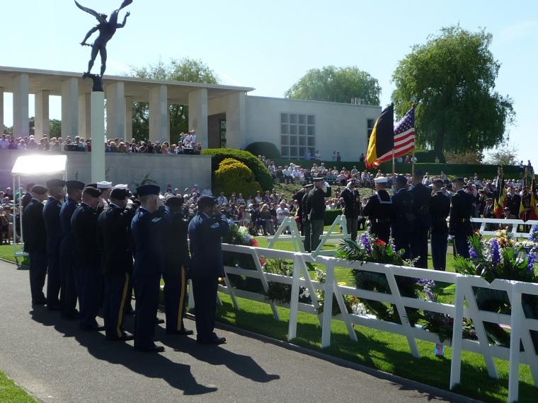 Participants in the 2012 Memorial Day ceremony at Henri-Chapelle American Cemetery.