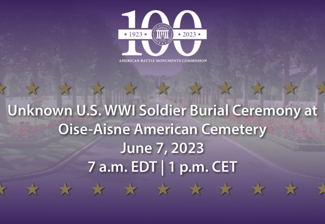 WWI soldier Burial ceremony announcement